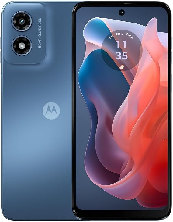 Motorola Moto G Play 2024 XT2413 64GB Storage 4GB RAM Sapphire Blue Verizon Post-Paid & Prepayd 6.5" 90Hz Display