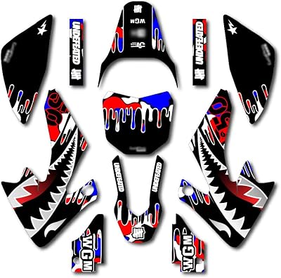 USA Red White & Blue Savage Camo Racing Graphics kit Fits 13-24 Honda Crf50 CRF 50 Decal Sticker kit MX