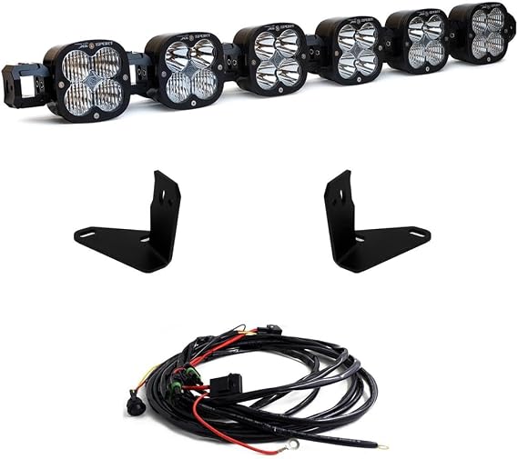 Baja Designs XL Linkable Sport Bumper LED Light Kit for Ford Bronco 2021-2024 with Steel Bumper (Multi-Pattern; Clear; Toggle Wiring)