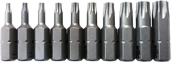 Wiha 72595 Blister Pack Torx Insert Bit Set, 10 Pc