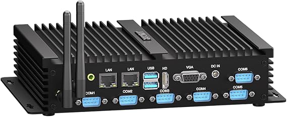 Industrial Mini PC, Fanless Mini PC with i7 8550U, 8GB RAM 256GB SSD, Fanless Computer support Win 11 Pro, for Industrial, Education, Digital Signage