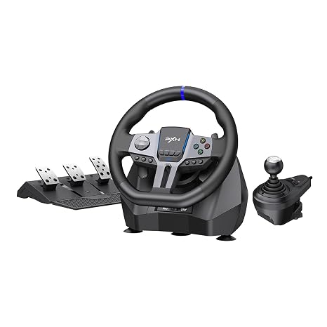 PXN PC Steering Wheel, Gaming Racing Wheel V9 GEN2 Universal USB Car Simulation 270/900 Race Driving Wheel With Pedals and Shifter for PC, Switch, Xbox One, Xbox Series X/S, PS4, PS3