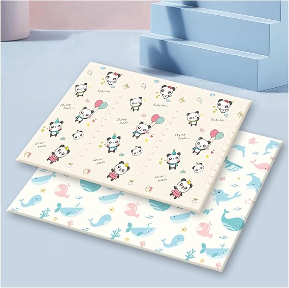 Extra Large Foldable Crawling Play Mat, Reversible Portable Playmat, Picnic Yoga Mat, Suitable for Children Adults Color : A, Size : 200x180x1.0cm