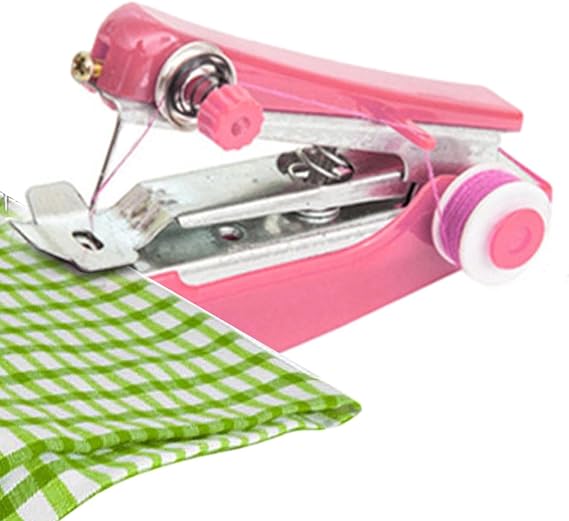 Mini Portable Sewing Machine - Professional Manual Sewi-ng Device | Handheld Manual Portable Se-wing Tool | All Purpose For Clothing, Wool, Curtains