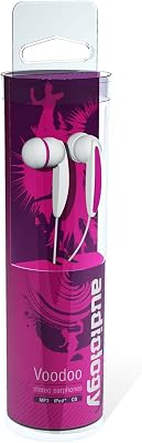 AUDIOLOGY AU-154-PK In-Ear Stereo Earphones for MP3 Players, iPods and iPhones, Pink