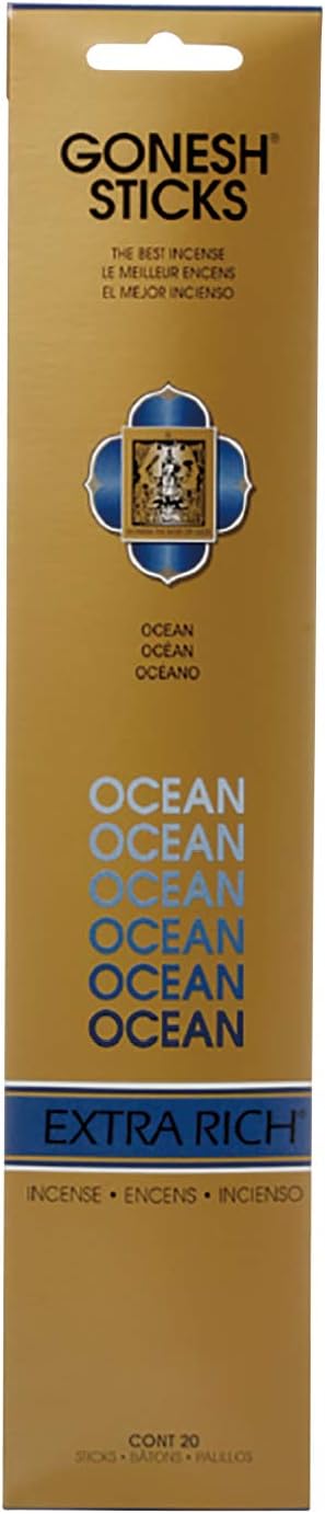 Gonesh GOXROC Extra Rich Collection Ocean Incense Sticks, Golden
