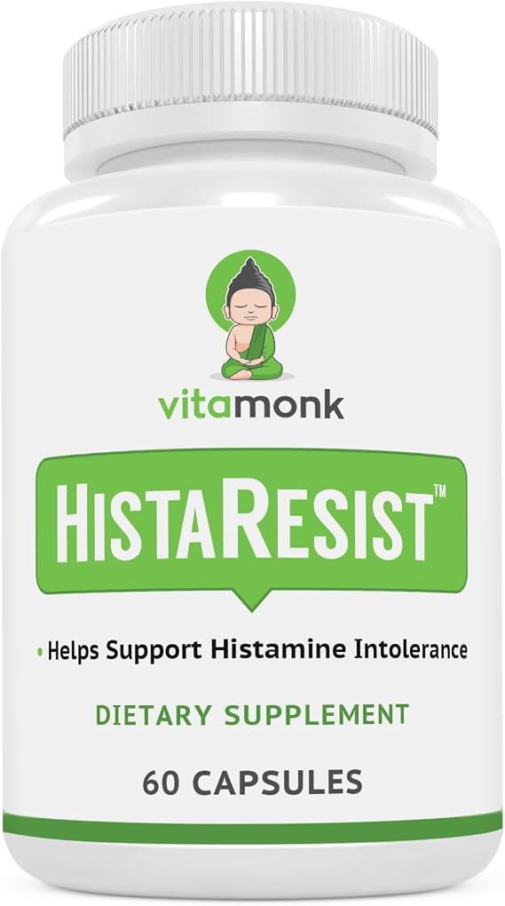 VitaMonk Histamine Blocker Complex with DAO Enzyme for Histamine Support | DAO Supplements Histamine Blocker - Diamine Oxidase for Histamine Intolerance; Multi-Ingredient Formula, 60 Caps