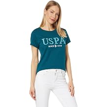 U.S. POLO ASSN. Stitch Crew Neck Graphic Tee Shirt Hudson Teal SM