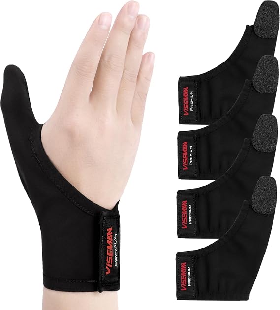 VISEMAN Bowling Thumb Saver Protector Sets, Lightweight Bowling Thumb Guard Sock, Right Handed Bowling Gloves