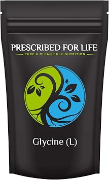 Prescribed For Life Glycine Powder | L Glycine Supplements for Digestion and Muscle Support | Essential Amino Acids | Vegan, Gluten Free, Non GMO (1 kg / 2.2 lb)