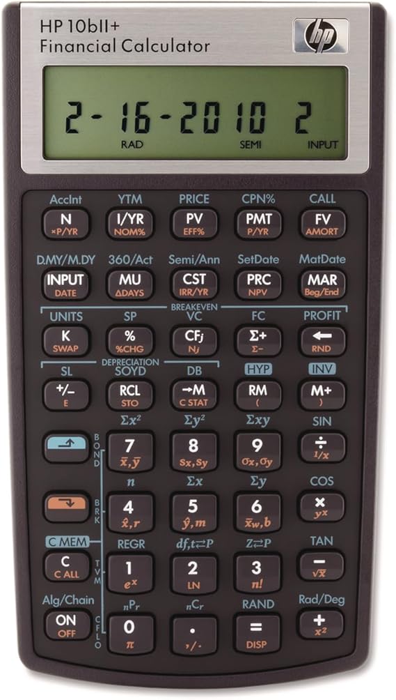 HP 2716570 10bII+ Financial Calculator, 12-Digit LCD