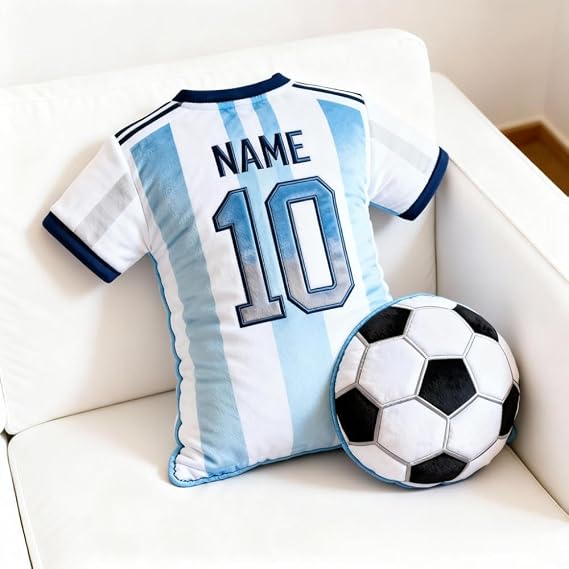 Personalized Player Pillow Sports Football Soccer Adorable Custom Ice Hockey for Kids with Custom Jersey Name Number