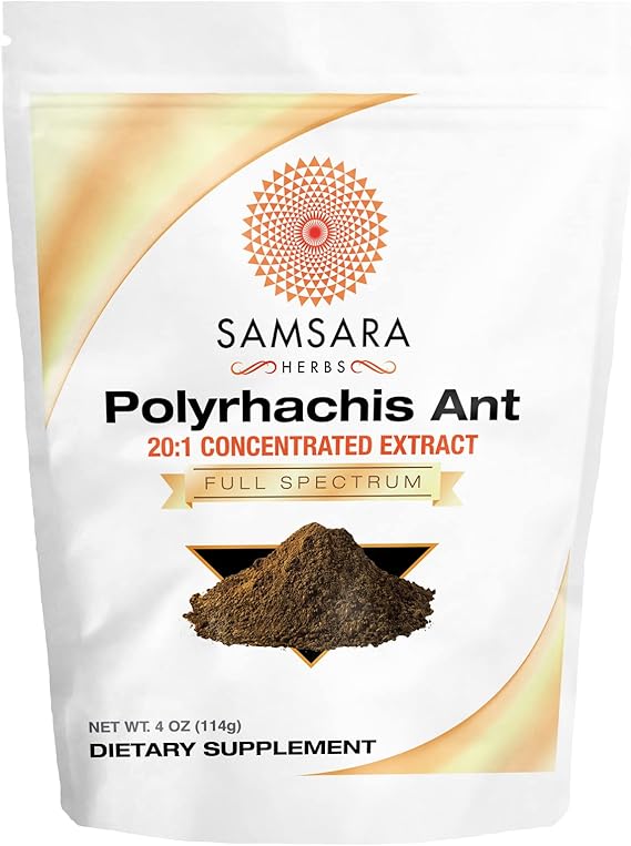 Samsara Herbs Polyrhachis Black Ant - 20:1 Extract Powder (4oz/114g)