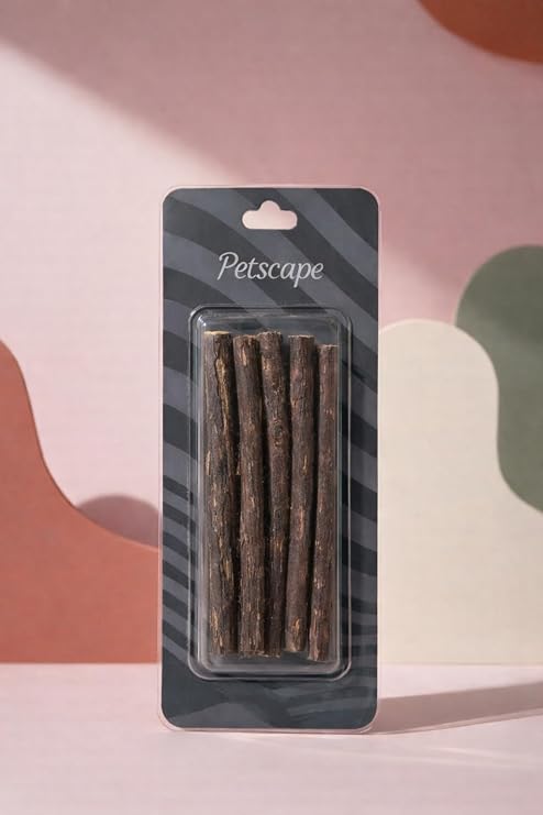 Matatabi Kedi Çiğneme Çubuğu Doğal Matatabi Kedi Oyuncağı Natural Dental Chew Stick (12, Kahverengi)
