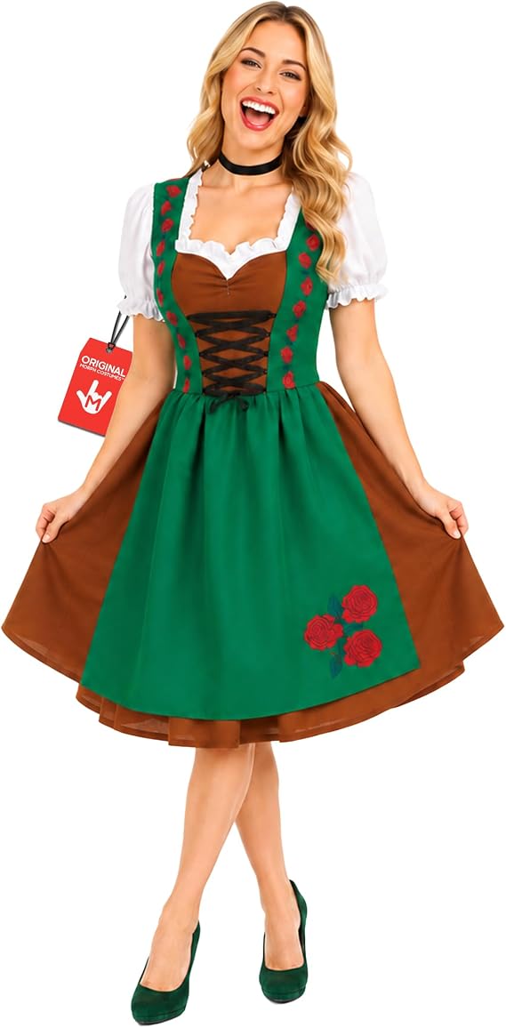 fun shack, Oktoberfest Outfits Costume Women, Halloween Costume | Oktoberfest Outfits Costume Included, Lightweight & Breathable Materials, Perfect for Halloween, Great for Dress-Up