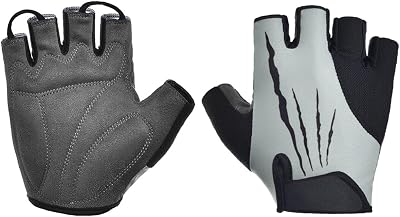 AMYET Cycling Gloves Padded Half Finger Bicycle Gloves with Anti-Slip Shock Absorption, Lightweight and Breathable for MTB Road Biking, Cycling Workout for Men and Women