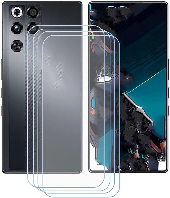 Compatible Nubia RedMagic 11 Pro+ Tempered Glass Screen Protector Universal 4 Pack for Nubia RedMagic 11 Pro+ 9H Hardness Anti-Scratch Anti-Fingerprint Bubble Compatible Full Cover