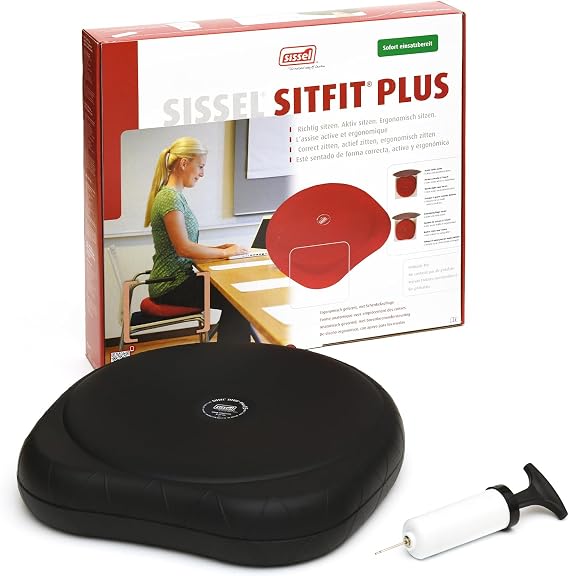 SISSEL SITFIT 14in Red | Active Sitting & Training | Strengthens Back & Pelvic Floor Muscles | Versatile Use: Legs & Veins | Adjustable Pressure | Includes Exercise Poster