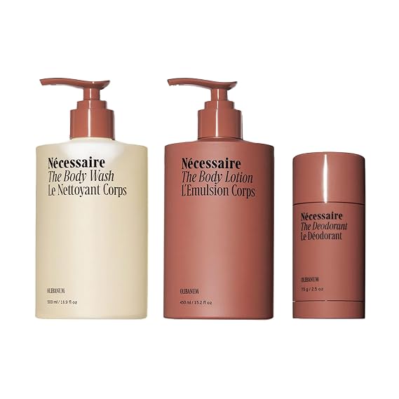 The Body Essentials Set Olibanum. Body Wash, Body Lotion, Deodorant