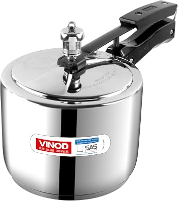 Vinod 3L Stainless Steel Inner Lid Sandwich Bottom Pressure Cooker, 3-Liter