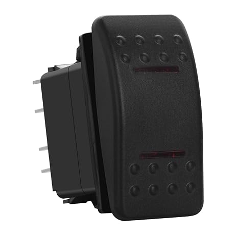 Bandc 7 Pins 2 LED Light On-Off-on Marine Boat Rocker Switch Dpdt Waterproof 12v 24v