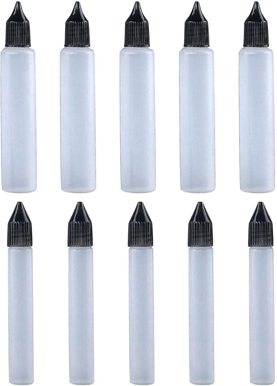 10 Pcs Pen Dropper Bottles, Plastic Dropper, Dropper With Cap, Liquid Dropper, Squeeze Empty Bottle, Mini Liquid Container