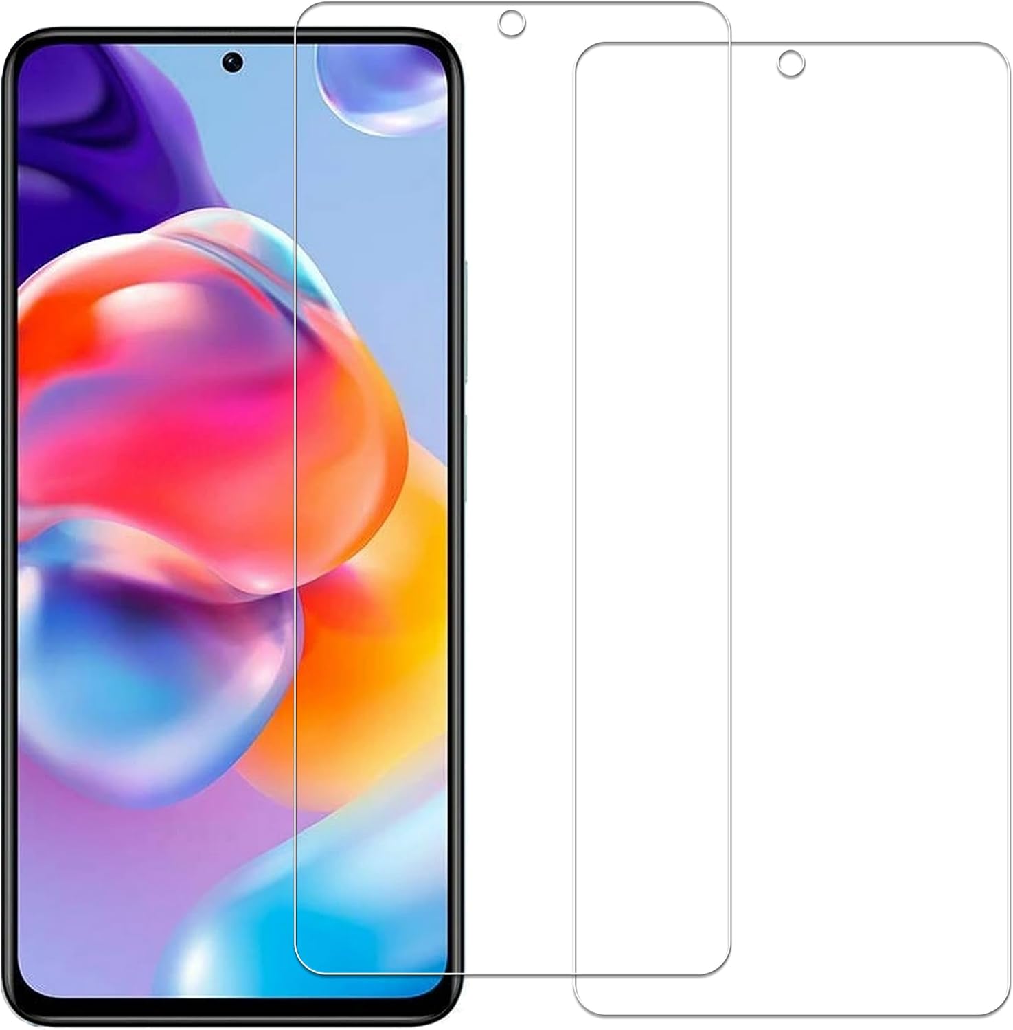 Set of 2 Tempered Glass Screen Protectors for Xiaomi Redmi Note 11 Pro 5G, Screen Covers, Japanese-Made Materials, Protective Film