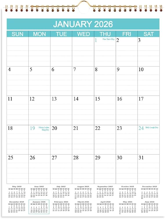 Calendar 2026-2027 - Wall Calendar Runs from Jan 2026 to Jun 2027-18 Monthly Calendar with Thick Paper for Planning and Organizing for Home or Office, Calender Planner, 8.5 x 11 In 2026 27 Calendars