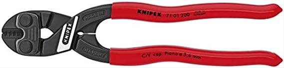 KNIPEX - 71 01 200 Tools - CoBolt Compact Bolt Cutter (7101200), 8-Inch | High Leverage Bolt Cutter - Heavy-Duty Chrome Vanadium Steel, Made in Germany