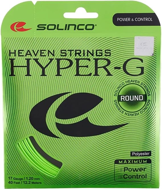 Solinco Hyper-G Round Tennis String, 17, Green