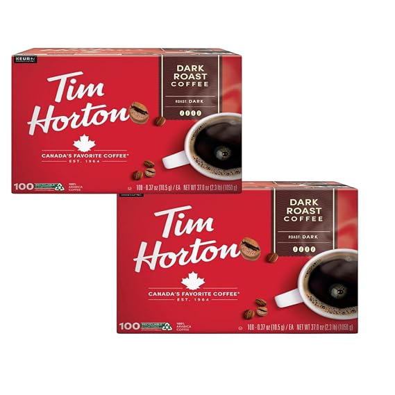 Dark Roast Coffee K-Cup Pods, Premium, 100 Count (100 count (2 pack), Dark Roast)