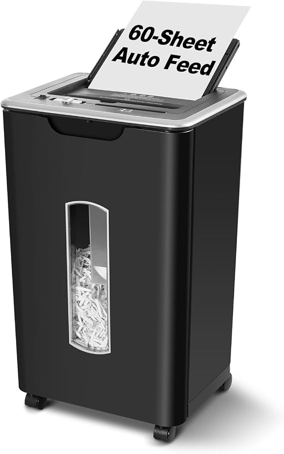Wingwise 60 Sheets Auto Feed Paper Shredder for Home Office