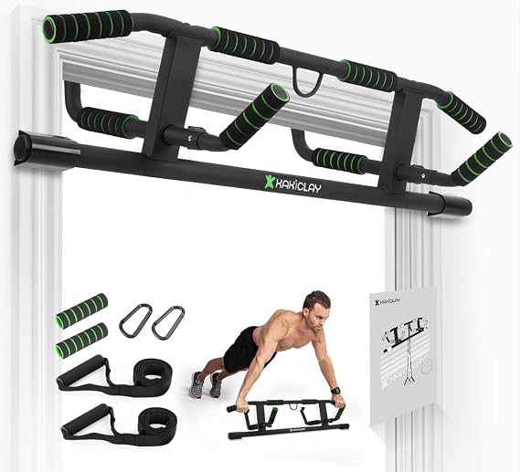 KAKICLAY 2026 Upgrade Multi-Grip Pull Up Bar with Smart Larger Hooks Technology - USA Original Patent, Designed, Shipped,