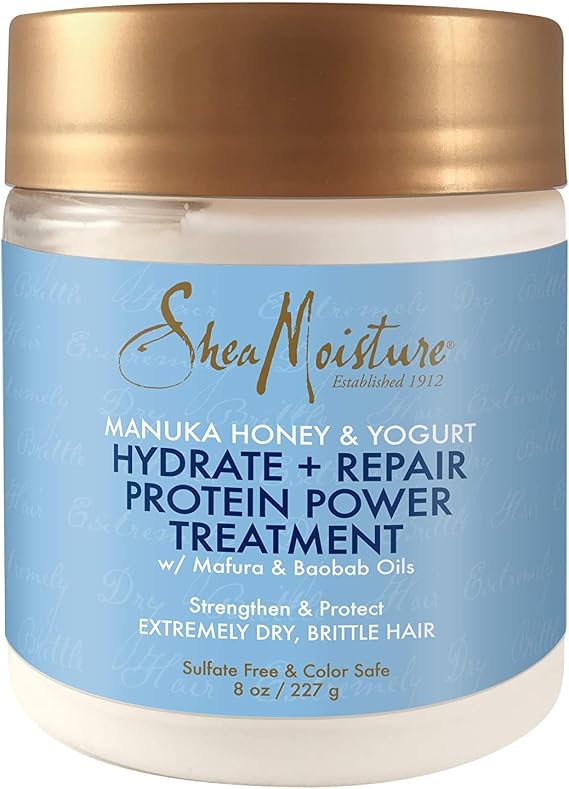 Shea Moisture Manuka Honey & Yogurt Hydrate + Repair Protein-Strong Treatment, 8 Oz