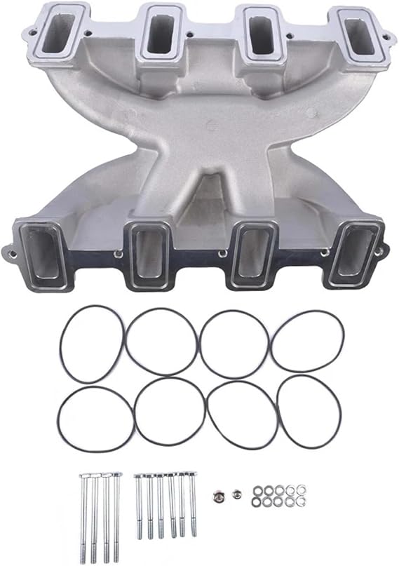 300-130 Dual Plane Carbureted Intake Manifold Compatible With GM LS1/LS2/LS6 Satin 5.7L 6.0L