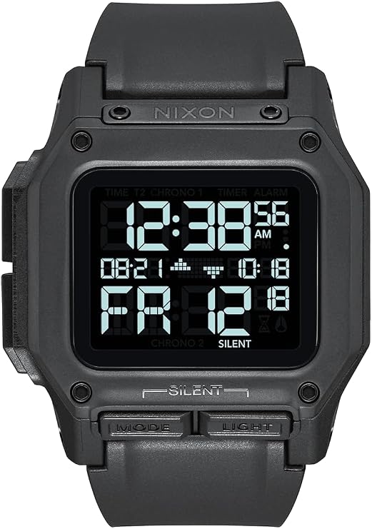 NIXON Regulus A1180 - 100m Water Resistant Men's Digital Sport Watch (46mm Watch Face, 29mm-24mm Pu/Rubber/Silicone Band)