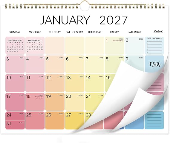 2027 Wall Calendar - 12 Months Wall Calendar from Jan. 2027 - Dec. 2027 with Thick Paper, 15" x 11.5", Perfect Large Calendar 2027 for Organizing