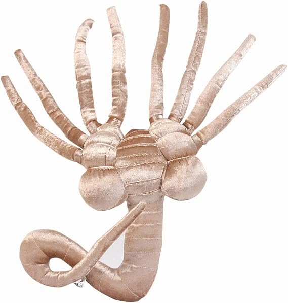 Alien Facehugger Mask Plush Facehugger Stuffed Figure Halloween -Soft Animal Cushion with Paw Pillow Velvet