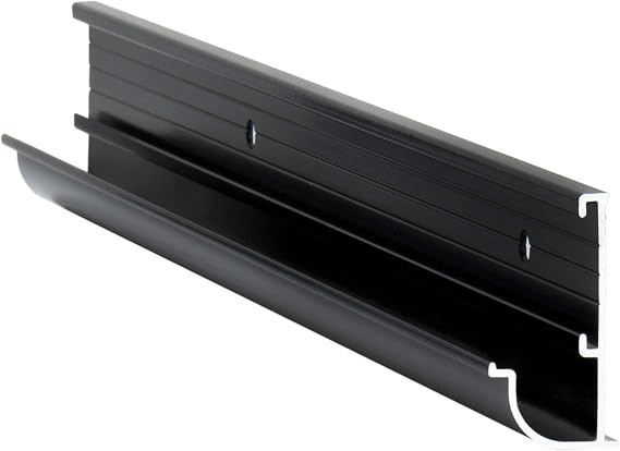 RecPro RV Rain Gutter Trim | Black or White Color Options | 92" Length | Aluminum | Made in The USA (2 Trim Pieces, Black)