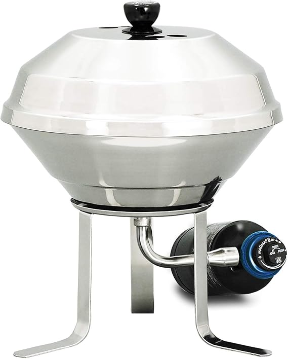 Magma A10-650 On-Shore Boat Grill Stand, Folding Stainless Steel Mount | Converts your Magma Kettle grill into a tabletop grill for camping, beaches, RVs. Durable construction. Genuine Magma Mount