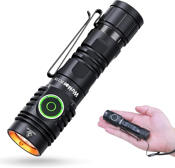 Wurkkos FC13S USB C Flashlights 2500 High Lumens 5000K LED Flash Light 6 Modes EDC Torch- IP68 Waterproof Flashlight with Ramping Mode Small Handheld Flash Light for Camping Hiking Emergency