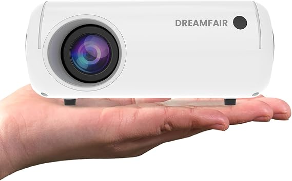 Mini Projector with Bult-in Speaker, 150ANSI Support 1080P, Auto Keystone Correction, 26"-120" Projection Screen, Portable Video Projector, Compatible with Laptop, HDMI, USB, AV