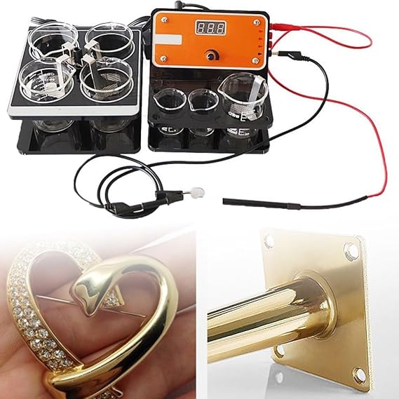 Plating Machine Gold Plating Kit, Jewelry Silver Gold Electroplating Processing Tools Electroplating Pen for Plating with Gold, Silver, Rose Gold, Nickel Electroplating Solutions(B)