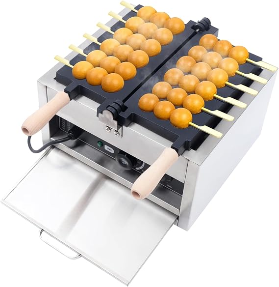 Commercial Waffle Maker,1400W Waffle Iron,Waffle Stick Maker with Temp Range and Time Control, Non-Stick Waffle Making Machine (6 holes)