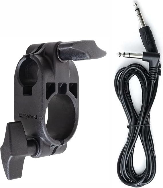 Roland 1.5 Inch Drum Rack Clamp 10ft Trigger Cable Bundle (Clamp, Cable)