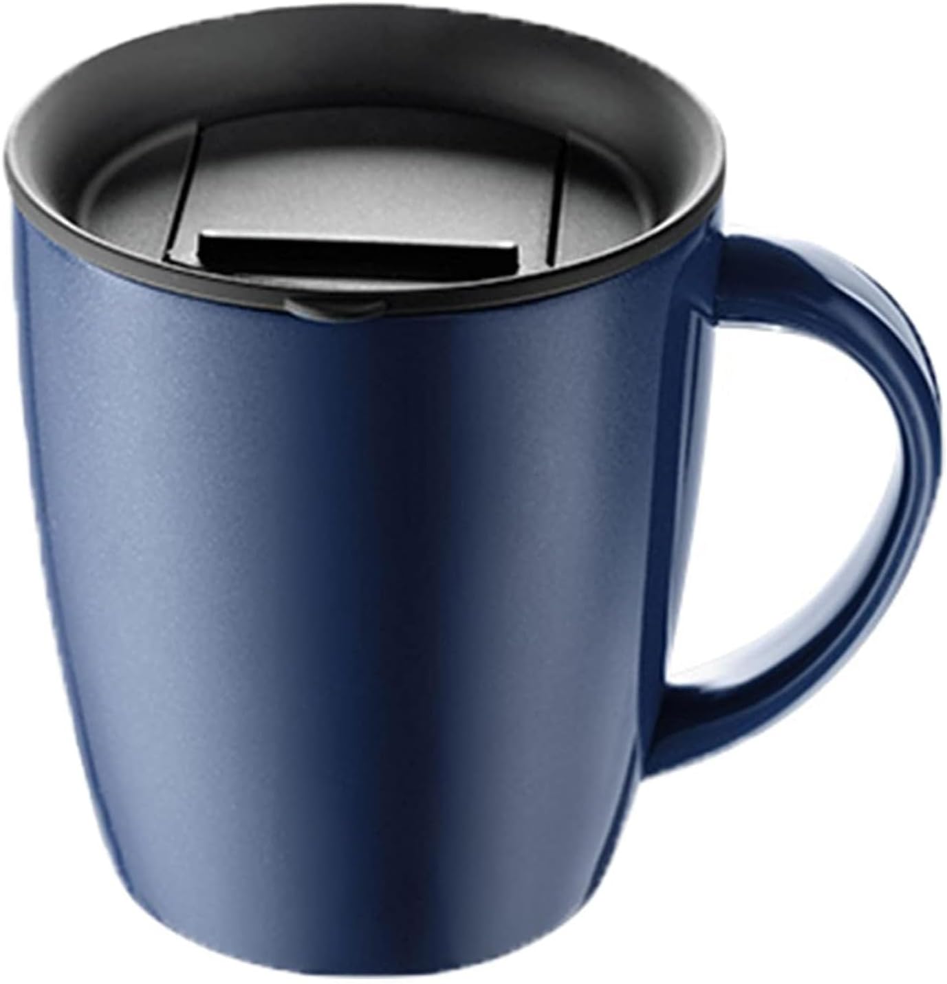paracity mug 350 ml stainless steel thermos mug with lid and handle double-walled vacuum travel mug camping mug insulated stainless steel coffee cup blue