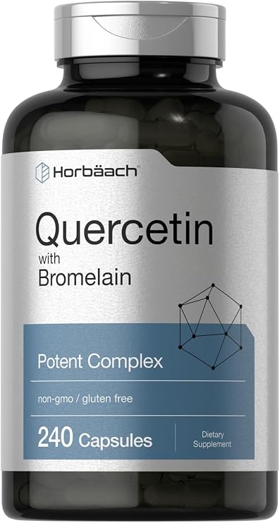 Horbaach Quercetin with Bromelain Supplement | 240 Capsules