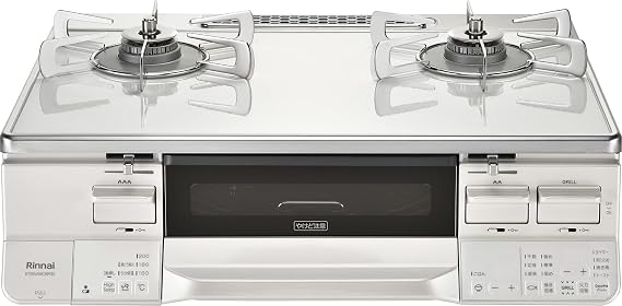 Rinnai Gas Stove HOWARO C plus Howaro Official Store Limited White Stove Waterless Double-Sided Grill with Cocotte Plate Included ETS65AWK38R3GA-WR City Gas 12A/13A with Right Side High-Power