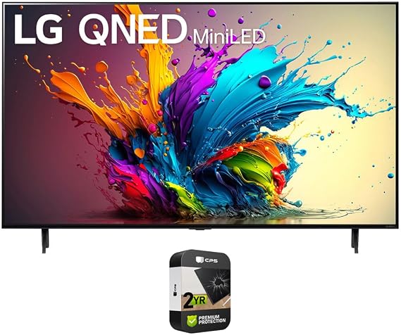 LG 65QNED90TUA 65-Inch 4K HDR Smart Quantum Dot NanoCell Mini LED TV (2024) Bundle with 2 YR CPS Enhanced Protection Pack