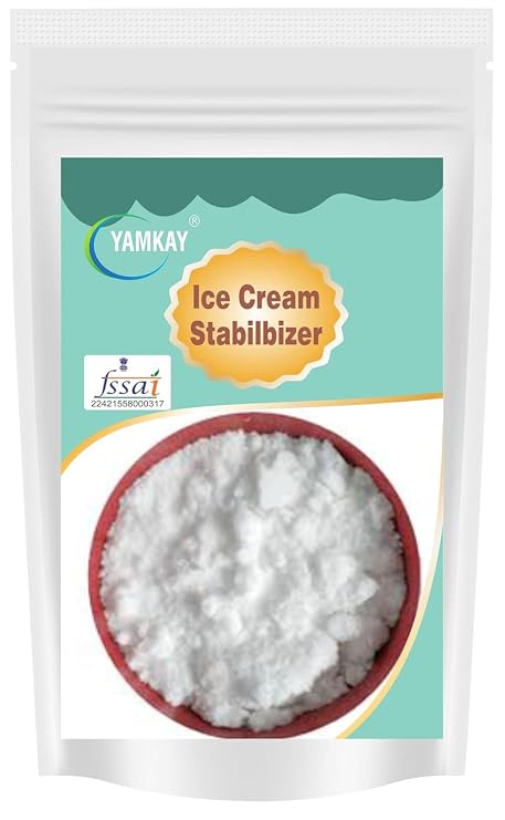 Yamkay Ice Cream Stabilizer Improves Texture and Prevents Crystals | Ice Cream Improver | Thickeners | Soft Baking | Dough Improver | Tasty And Delicious (1500 GM)